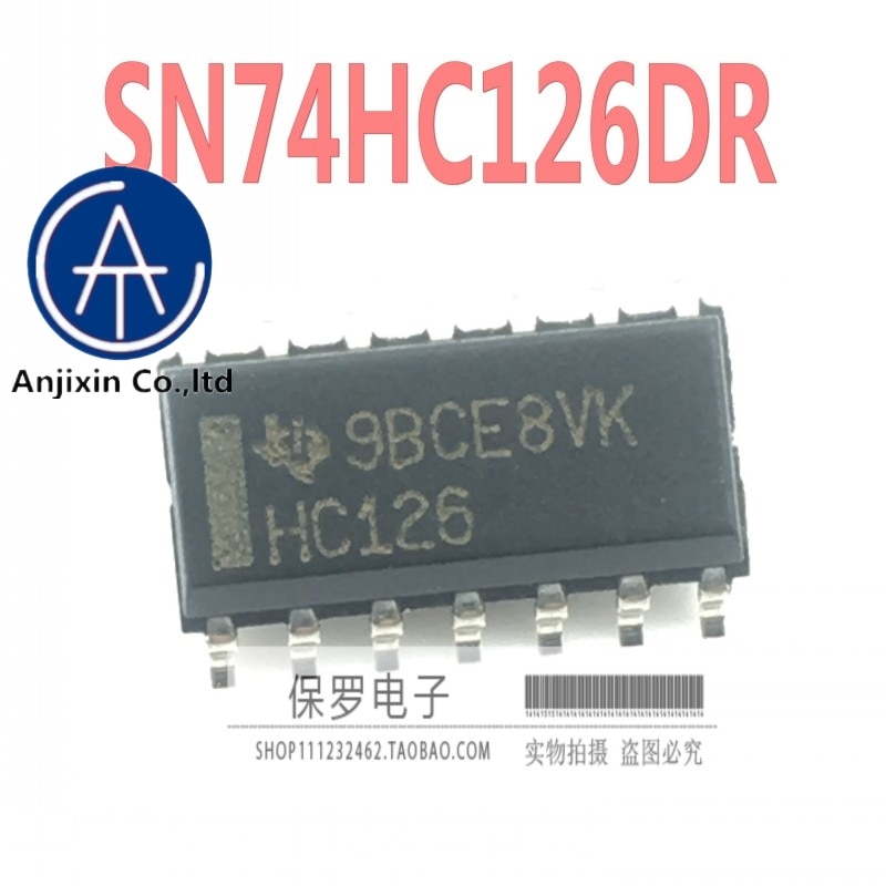 100%    Ĩ 74HC126D SN74HC126DR ũ ũ HC126 SOP-14, 10pcs   